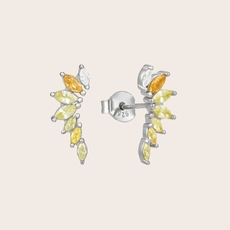 Radiant Climber Stud Earrings Silver-jewellery-The Vault