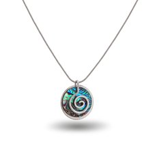 Paua Spiral Pendant-jewellery-The Vault