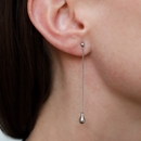 Droplet Drop Earrings Silver