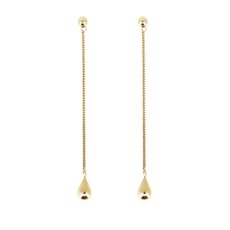Droplet Drop Earrings Gold Plate-jewellery-The Vault