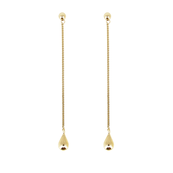 Droplet Drop Earrings Gold Plate