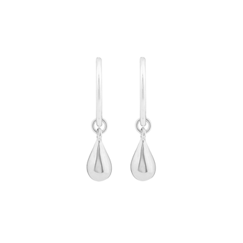 Droplet Sleepers Earrings Silver