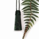 Rimu Pounamu Pendant Stitched Toki