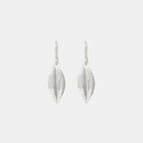 Leaf Earrings Short Hooks Silver