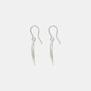 Leaf Earrings Short Hooks Silver