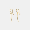 Leaf Earrings Short Hooks 22ct Gold Plate