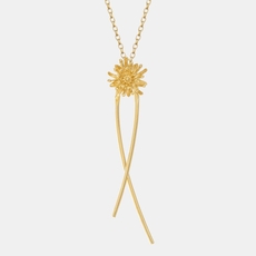 Mt Cook Lily Stem Chain Necklace 22ct GP-jewellery-The Vault