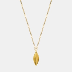 Simple Leaf Chain Necklace Gold Plate-jewellery-The Vault