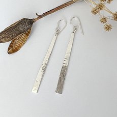 Toki Blade Earrings Silver-jewellery-The Vault