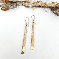 Toki Blade Earrings Bronze-jewellery-The Vault