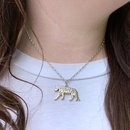 Striking Tiger Necklace Silver