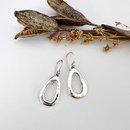 Petite Open Drop Earrings Silver