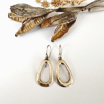 Petite Open Drop Earrings Bronze