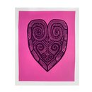 Aroha Nui (Big Love) Linocut Print 405mm x 505mm