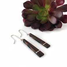 Wenge Drop Earrings-jewellery-The Vault