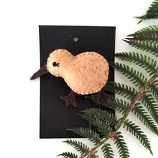 Kiwi Felt Brooch -jewellery-The Vault