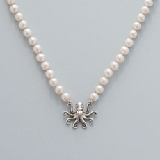 Mini Kraken Octopus Pearl Necklace-jewellery-The Vault