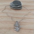 Leaf Imprint Pendant Silver