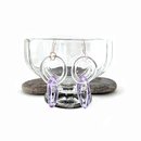 Glass Link Earrings Lilac