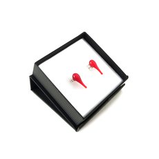 Drip Studs Red-jewellery-The Vault