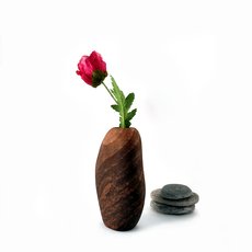 Bud Vase Walnut-artists-and-brands-The Vault