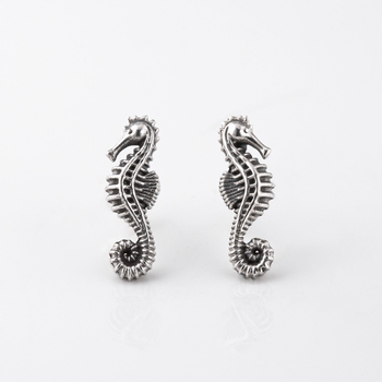 Seahorse Studs Silver