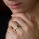 Baby Dewdrop Ring with Pounamu