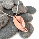 Large Autumn Leaf Pendant Copper