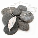 Large Autumn Leaf Pendant Silver