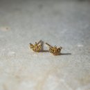 Kowhai Gem Studs Gold Plate