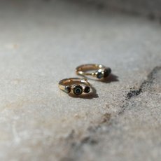 Paua Shell Huggies Earrings Gold Plate-jewellery-The Vault