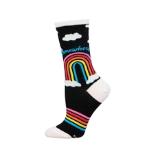 Woman's Socks Somewhere Over the Rainbow Black-artists-and-brands-The Vault