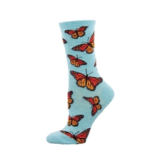 Woman's Socks Social Butterfly Blue Heather-artists-and-brands-The Vault