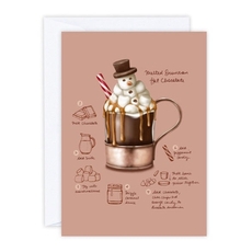 Melted Snowman Hot Chocolate Card-cards-The Vault