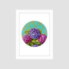 Hydrangea Matted Foam Print A4-artists-and-brands-The Vault