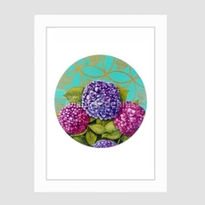 Hydrangea Matted Foam Print A3-artists-and-brands-The Vault