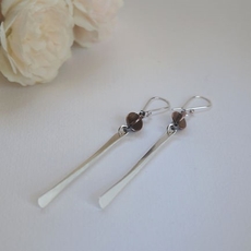 Ball and Bar Earrings Copper-jewellery-The Vault