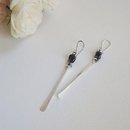 Ball and Bar Earrings Silver