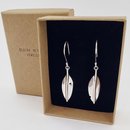 Rata Leaf Earrings Bright Finish