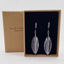 Pohutukawa Leaf Earrings Oxdised Finish