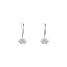 Mini Fan Tail Hook Earrings Silver-jewellery-The Vault