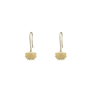 Mini Fan Tail Hook Earrings Gold Plate