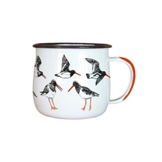 Enamel Mug Oystercatchers-artists-and-brands-The Vault