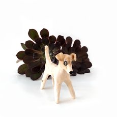 Ceramic Figurine Dog Cream-artists-and-brands-The Vault