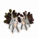 Ceramic Figurine Cat Grey