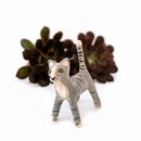 Ceramic Figurine Cat Grey