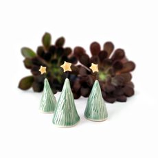 Little Ceramic Christmas Tree Mid Green Mini-artists-and-brands-The Vault