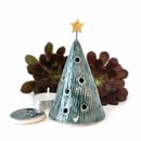 Christmas Tealight Holder Deep Green