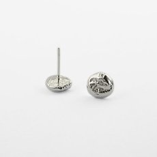 Molten Nugget Studs Silver-jewellery-The Vault