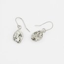 Molten Nugget Earrings Silver